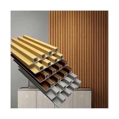 Wood Grain Decorative Pvc Fluted Wpc Panels For Walls