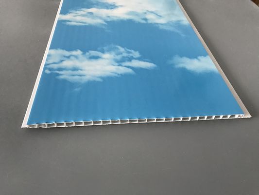 Băng nóng 250 × 7mm PVC tấm trần với bầu trời xanh và mây trắng thiết kế phổ biến PVC tấm trần