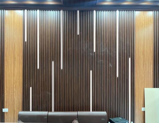 Art 3D Slat WPC Acoustic Decorative Interior Wall Panels 160MM