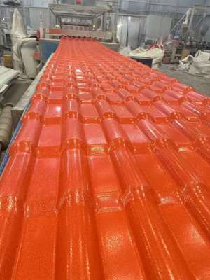 Popular Spanish UPVC Roof Sheets Brick Color R1050 PVC Roofing Sheets Heat Insulation UPVC Roof Tile Durable ASA Film Coating