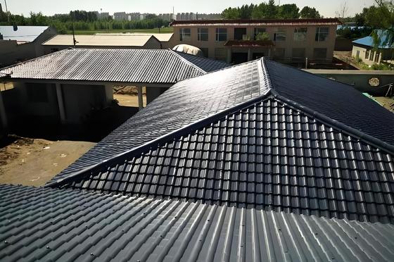 Residential Homes Light Weight 2mm Thickness Spanish Style PVC Roofing Material For Construction