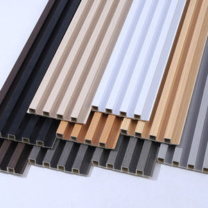 Trang trí Laminated PVC nội thất wpc bảng tường cho nền thiết kế lưới điện