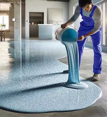 Dễ dàng Xây dựng Vật liệu sàn Epoxy Self leveling Paint cho sàn công nghiệp Epoxy nhựa màu cát trang trí sàn