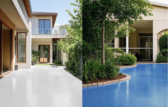 Dễ dàng cài đặt sơn sàn cát màu epoxy cho ngoài trời sử dụng hai phần thạch anh Sơn epoxy màu sàn epoxy